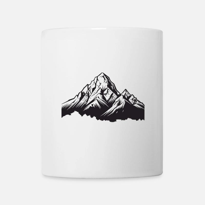 Mountains Grafik - Tasse - Weiß
