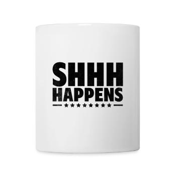 Chut, il arrive des dictons pour les introvertis - Mug blanc - blanc - Devant
