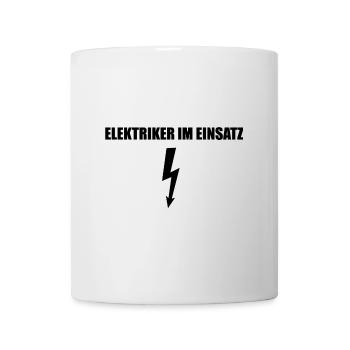 Elektriker im Einsatz - Tasse - Weiß - Vorne