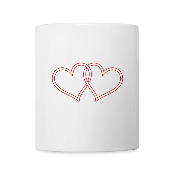Coeurs en amour mariage - Mug blanc - blanc - Devant