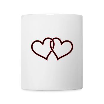 Coeurs en amour mariage - Mug blanc - blanc - Devant