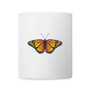 Monarch Butterfly icon symbol logo moth - Mug - white - Front