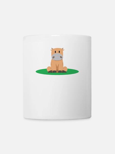 T-shirt de vache à l'avant - Mug blanc - blanc