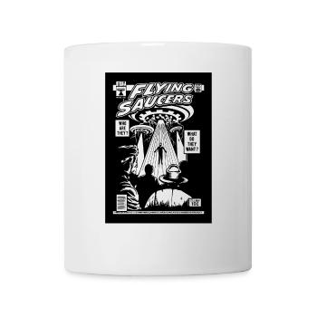 Alien Kidnapping Comic Ufo Flying Saucer - Mug - white - Front