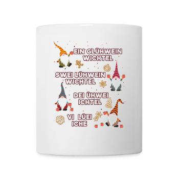 Glühwein Wichtel - Tasse - Weiß - Vorne