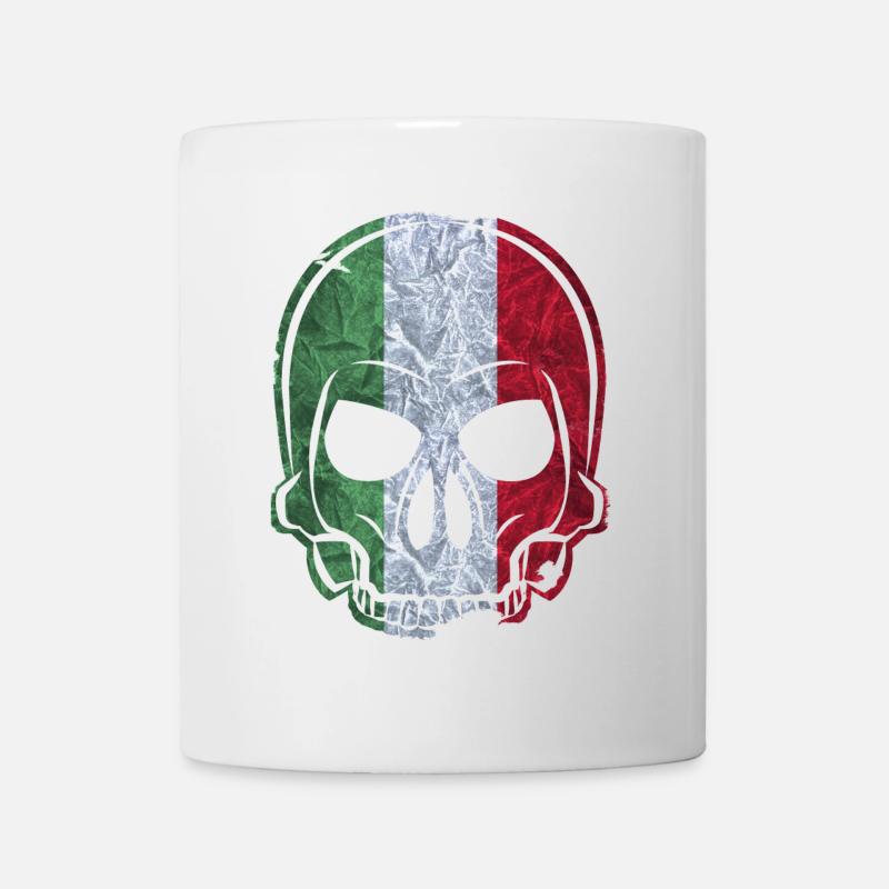 MMJ Italie Drapeau de crâne - Mug blanc - blanc