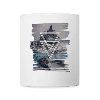 Dreiecke & Berge - Mug blanc - blanc - Devant