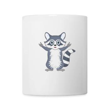 Waschbär Rock Musik - Tasse - Weiß - Vorne