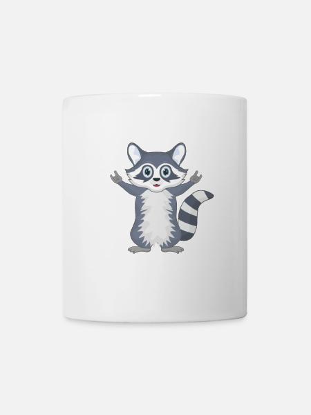 Musique rock de raton laveur - Mug blanc - blanc
