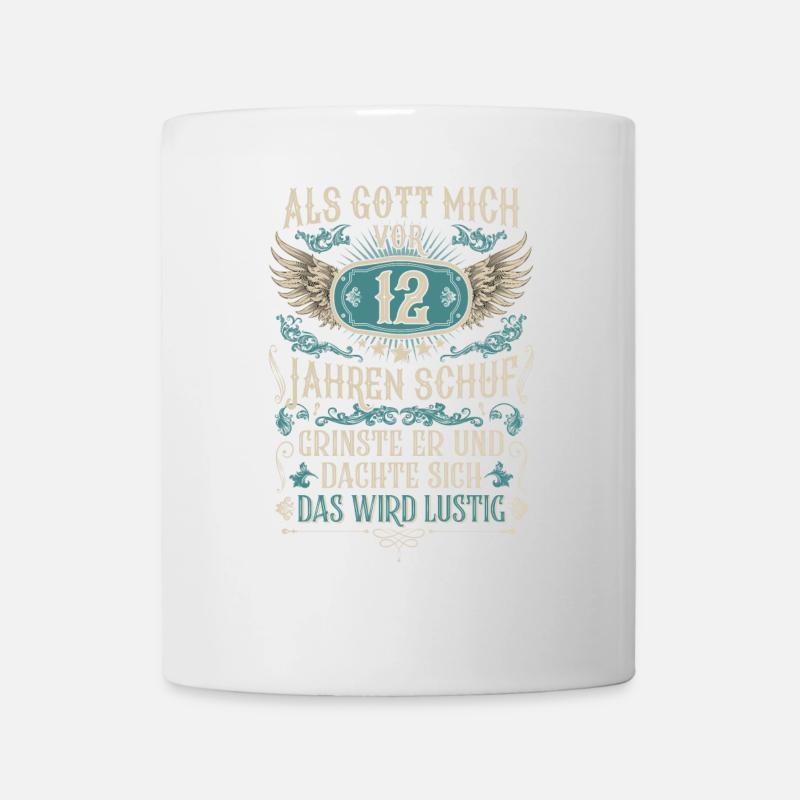 Als Gott mich vor 12 Jahren schuf 12. Geburtstag - Tasse - Weiß