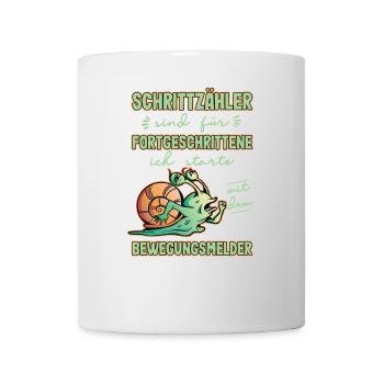 Schrittzähler sind für Fortgeschrittene Schnecke - Tasse - Weiß - Vorne