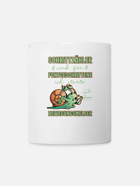 Schrittzähler sind für Fortgeschrittene Schnecke - Tasse - Weiß