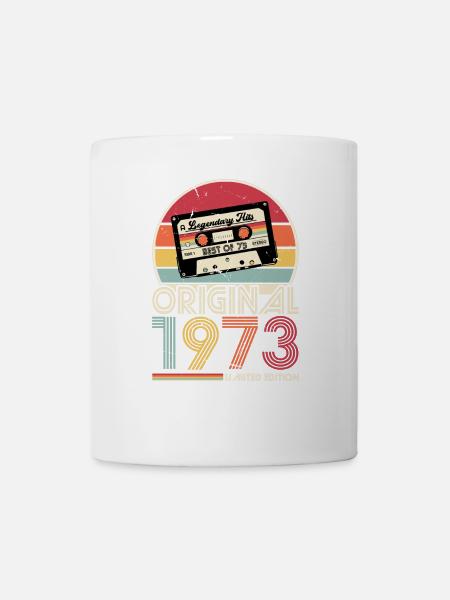 1973 Jahrgang Geburtstag Retro Vintage Geschenk - Tasse - Weiß
