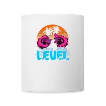 Level 4 Unlocked 4th Birthday Gamer 80s retro - Mug - white - Front