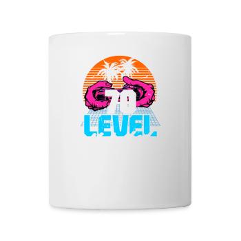 Level 70 Unlocked 70th Birthday Gamer 70s retro - Mug - white - Front
