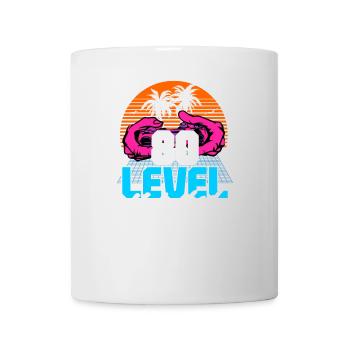Level 80 Unlocked 80th Birthday Gamer 80s retro - Mug - white - Front