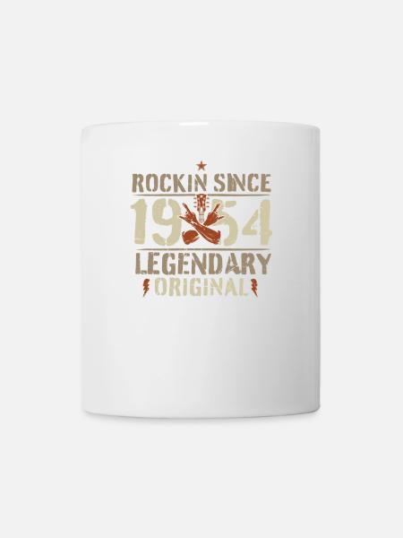 1954 68 Jahre Rock and Roll Geburtstag Geschenk - Tasse - Weiß