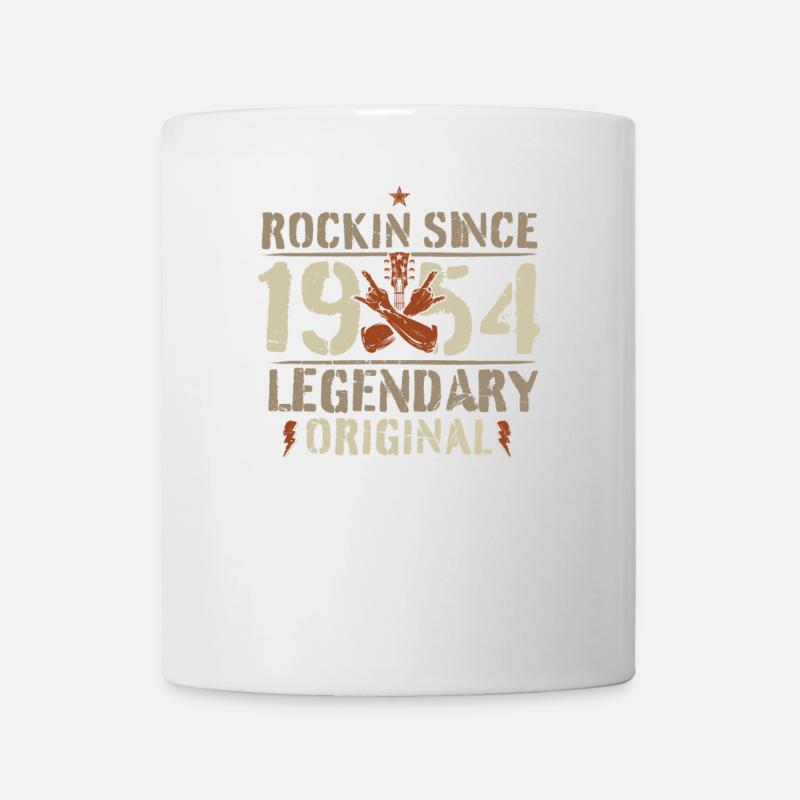 1954 68 Jahre Rock and Roll Geburtstag Geschenk - Tasse - Weiß