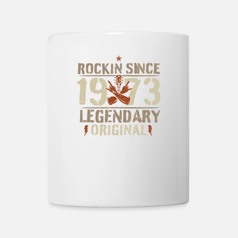 1973 49 Jahre Rock and Roll Geburtstag Geschenk - Tasse - Weiß