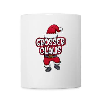 Großer Claus Weihnachtsmann Kostüm Familien Outfit - Tasse - Weiß - Vorne