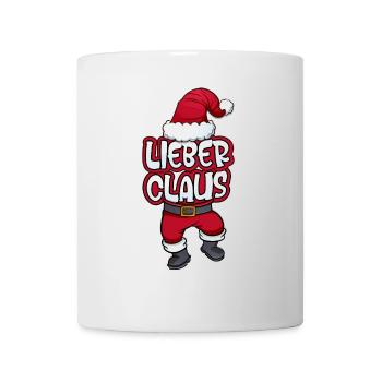 Lieber Claus Weihnachtsmann Kostüm Familien Outfit - Tasse - Weiß - Vorne