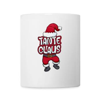 Tante Claus Weihnachtsmann Kostüm Familien Outfit - Tasse - Weiß - Vorne