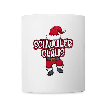 Schwuler Weihnachtsmann Kostüm Familien - Tasse - Weiß - Vorne