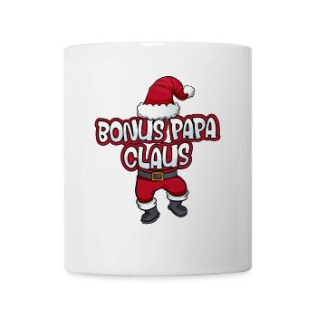 Bonus Papa Claus Weihnachtsmann Kostüm Familien - Tasse - Weiß - Vorne