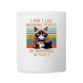 I Hate Morning People And Mornings And People Cat - Mug - white - Front
