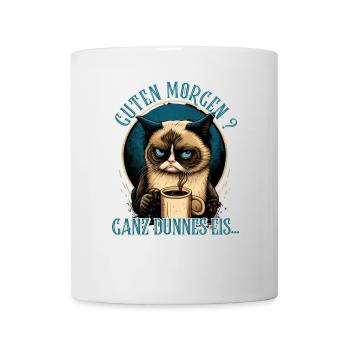 Guten Morgen Ganz dünnes Eis - Katze - Tasse - Weiß - Vorne