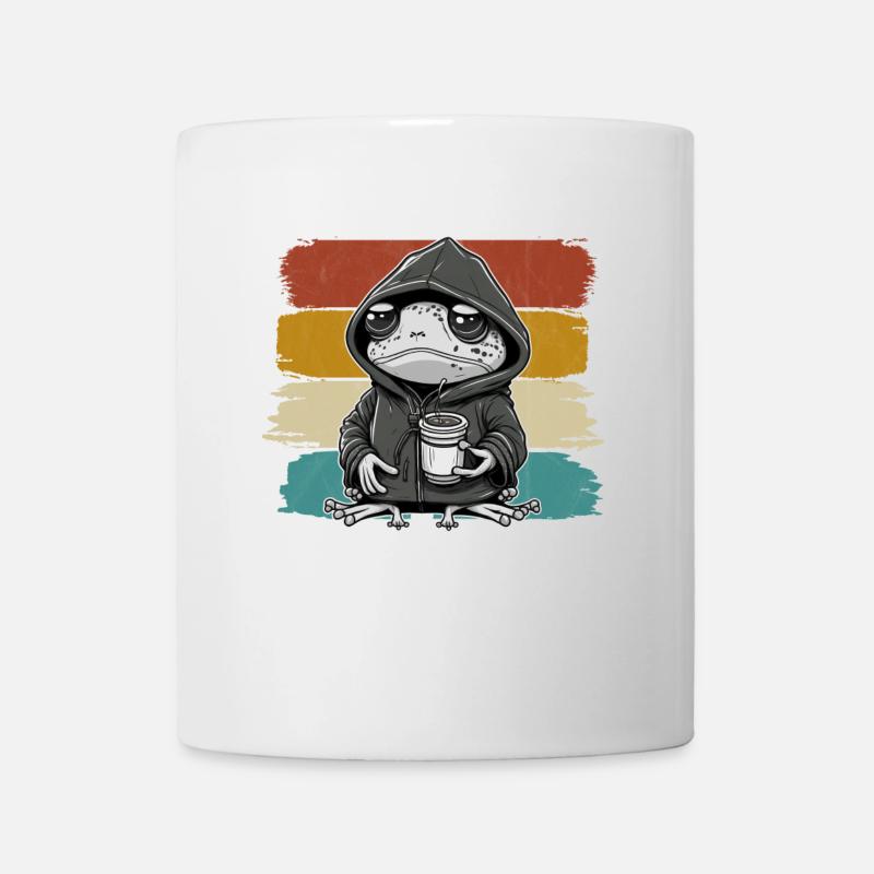 Guten Morgen Ganz dünnes Eis - Frosch - Tasse - Weiß
