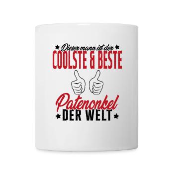 Meilleur Parrain du Monde Humour Cadeau - Mug blanc - blanc - Devant