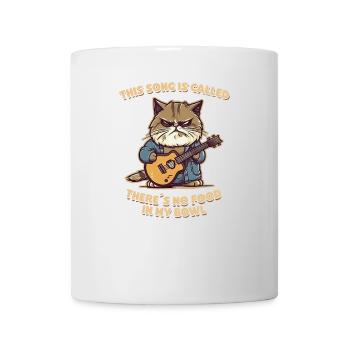 Cat Song lustig Katzenliebhaber Futter Spruch - Tasse - Weiß - Vorne