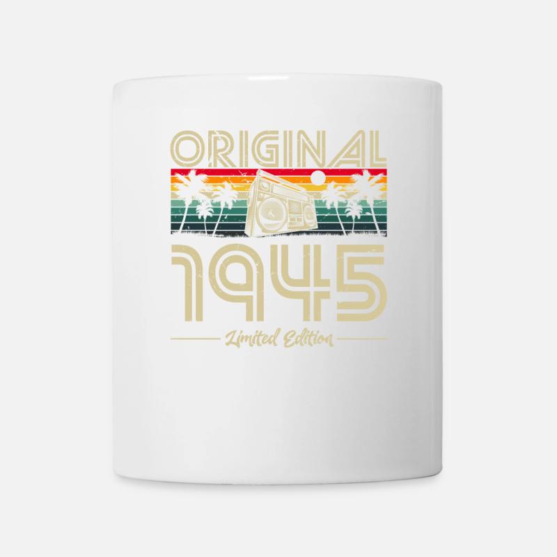 1945 Anniversaire né en 1945 Rétro Vintage - Mug blanc - blanc