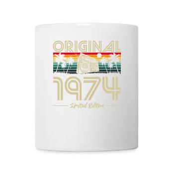 1974 Anniversaire né en 1974 Retro Vintage - Mug blanc - blanc - Devant