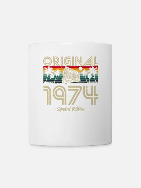 1974 Geburtstag geboren im Jahr 1974 Retro Vintage - Tasse - Weiß