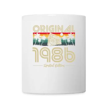 1986 Anniversaire né en 1986 Retro Vintage - Mug blanc - blanc - Devant