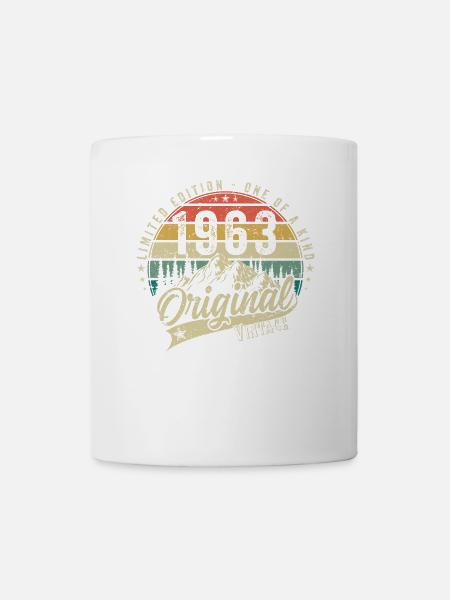 1963 Birthday born in 1963 Retro Vintage - Mug - white
