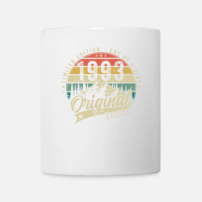 1993 Vintage Anniversaire Rétro Vintage Cadeau - Mug blanc - blanc