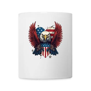 America Heraldic Animal Eagle Flag USA - Mug - white - Front