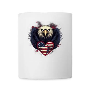 America Heraldic Animal Eagle Flag USA - Mug - white - Front
