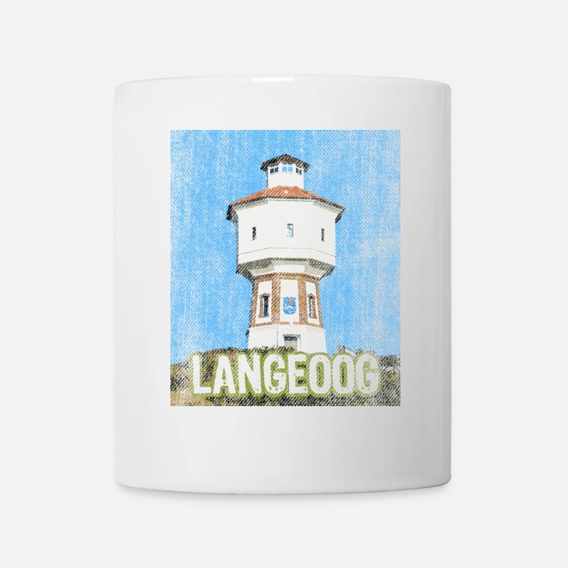 Insel Langeoog Sehnsucht - Tasse - Weiß