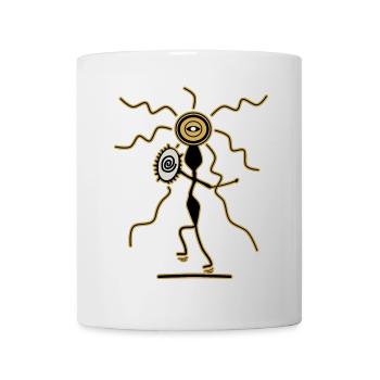 Schamane mit Trommel - Tasse - Weiß - Vorne