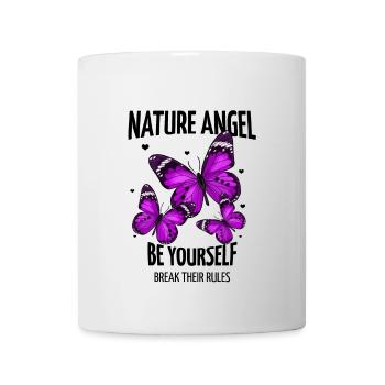 Butterfly - Purple Butterfly with Lettering - Mug - white - Front