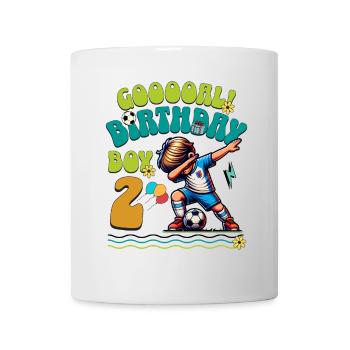 2ème anniversaire Football - Mug blanc - blanc - Devant