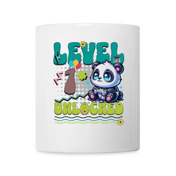 1. Geburtstag Level Unlocked Gaming Panda - Tasse - Weiß - Vorne