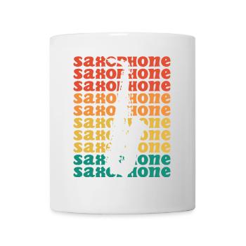 Vintage Musician Saxophonist Saxophone - Mug - white - Front