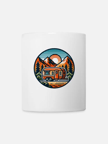 Camping camping-car caravane - Mug blanc - blanc