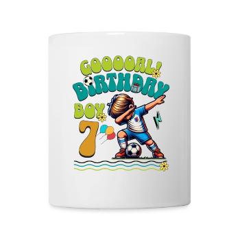 7th Birthday Football - Mug - white - Front