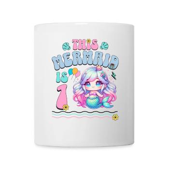 Meerjungfrau 1. Geburtstag Mädchen Kinder - Tasse - Weiß - Vorne